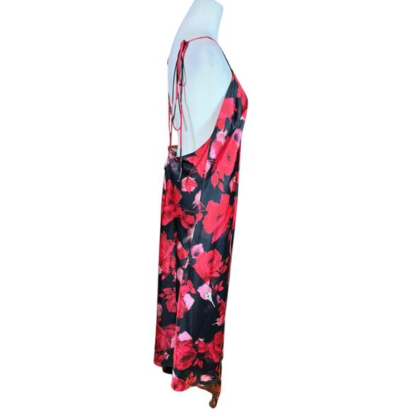 Victoria's Secret Slip Dress Women XL Maxi Satin Floral Romantic‎ Sexy Coquette - Picture 7 of 11